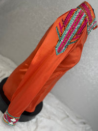 GLAM Orange, Seafoam and Pink Stretch Taffeta Day Shirt