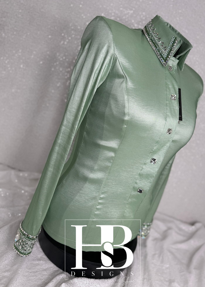 M+ GLAM Sage/Mint Taffeta Day Shirt