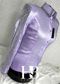 SIMPLY BREEZY Lavender Taffeta Day Shirt