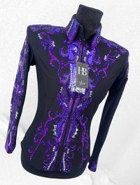 S/M+ Shades of Purple and Black Jacket 1005
