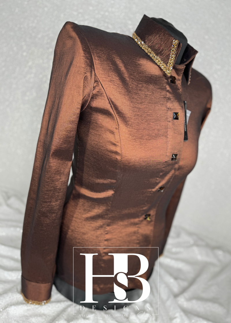 chocolate brown dress shirt Chocolate brown short sleeve linen stretch Shirt