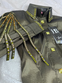 SIMPLY+Olive Grove Stretch Taffeta Day Shirt 1421