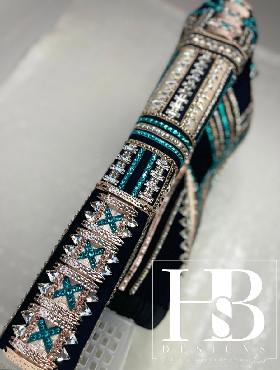 Teal, Taupe and Rose Gold Jacket 1008