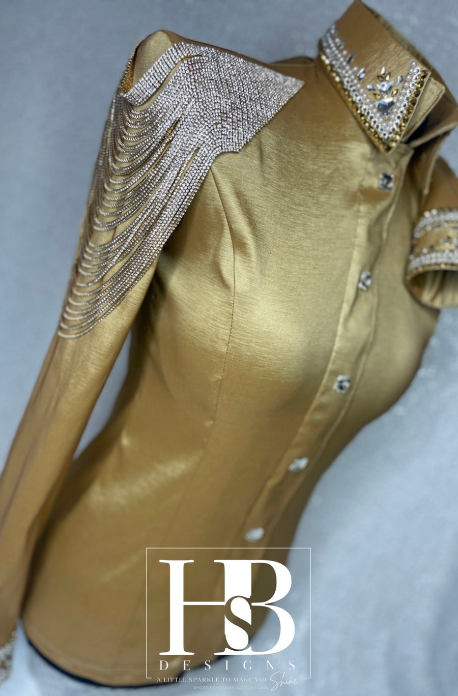GLAM Gold Stretch Taffeta Day Shirt 1323