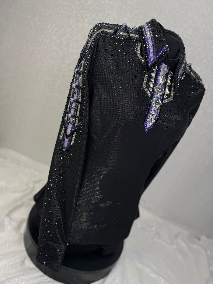 GLAM Black, Purple, Lavender and Grey Back Zip Day Shirt