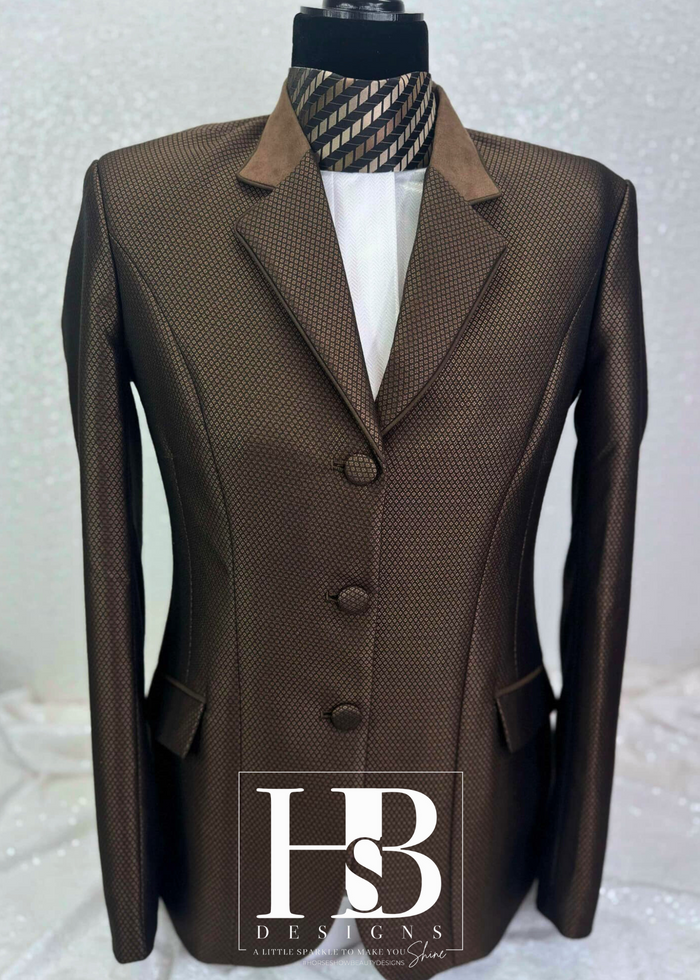 TAILORED Chocolate Pique w/ Chocolate Accents Hunt Coat