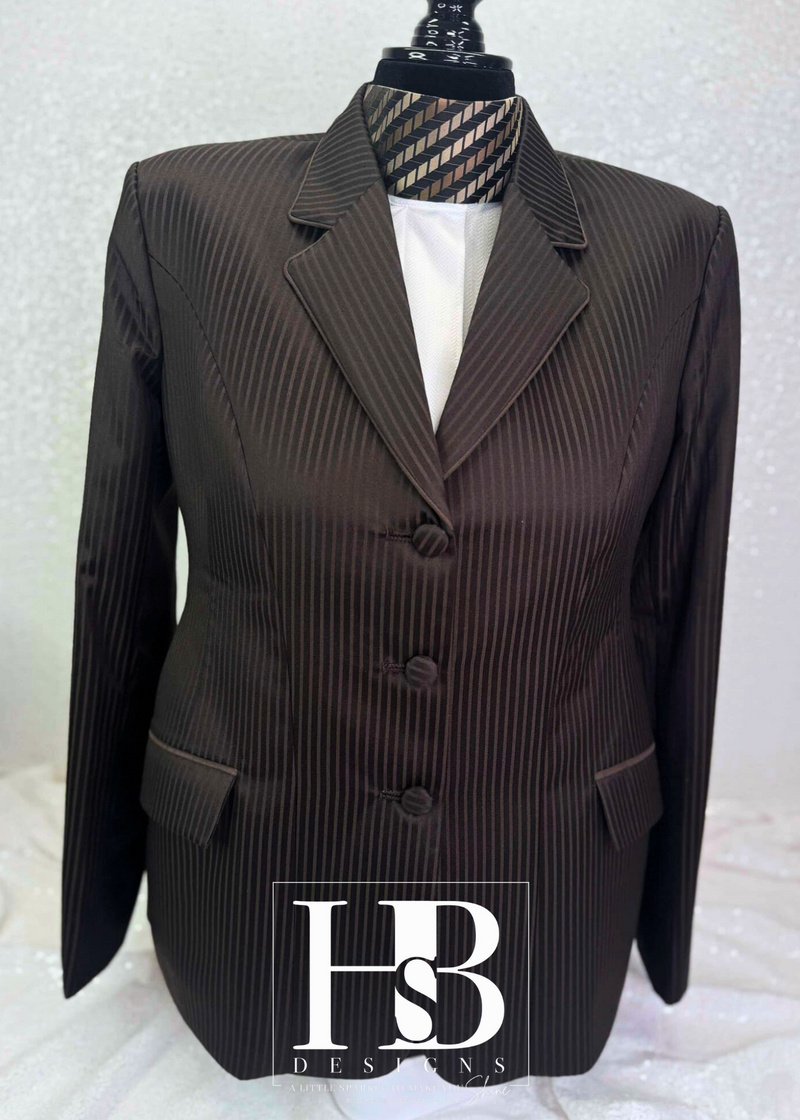 TAILORED Chocolate Stripe with Chocolate Accents Hunt Coat