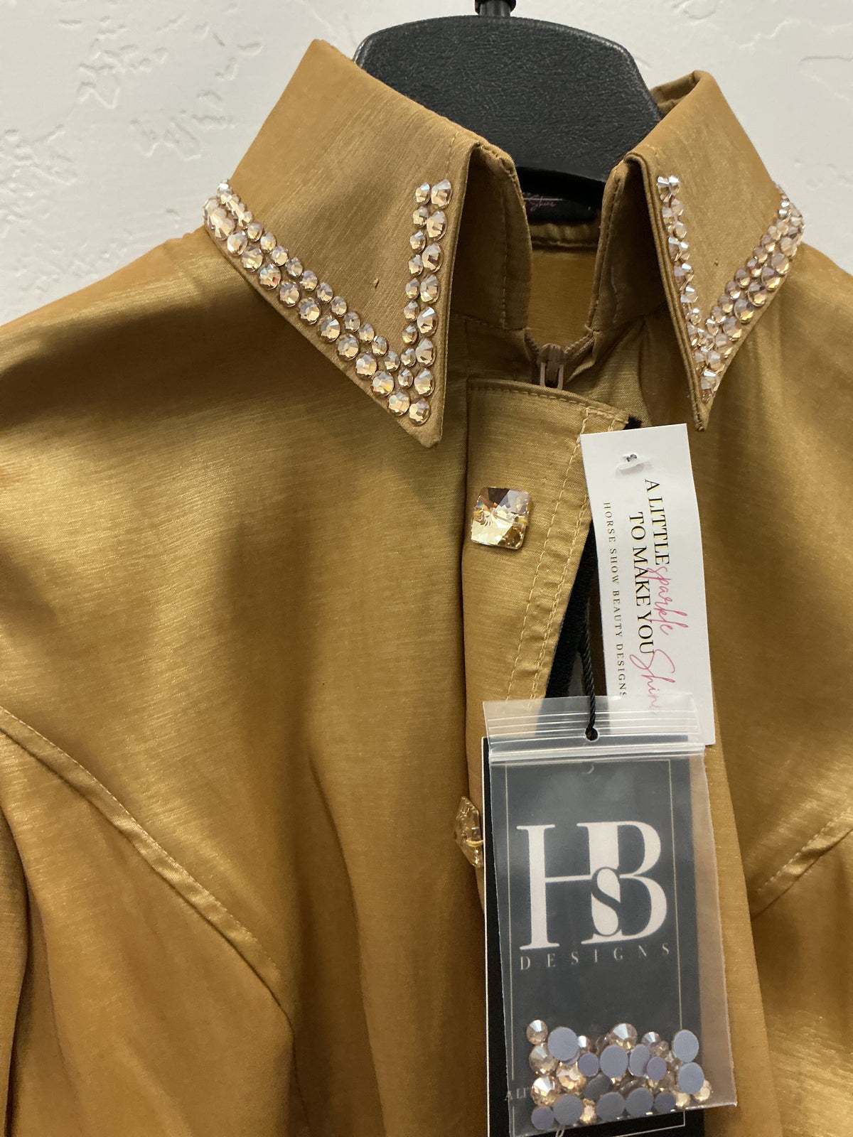 Product photo of SIMPLY Gold Stretch Taffeta Day Shirt — Item 1516