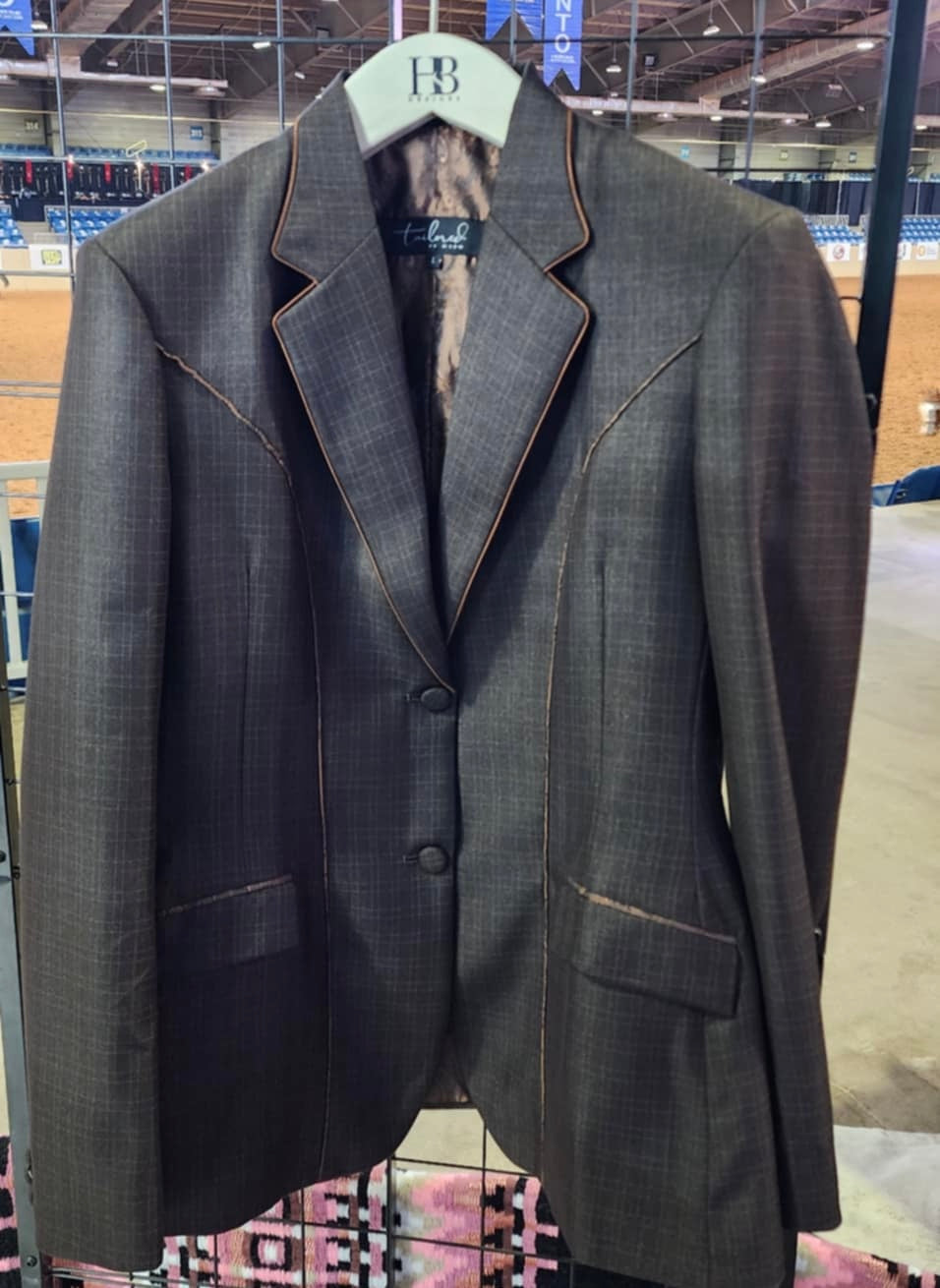 TAILORED Luster Chocolate & Copper Plaid Showmanship Suit #3004