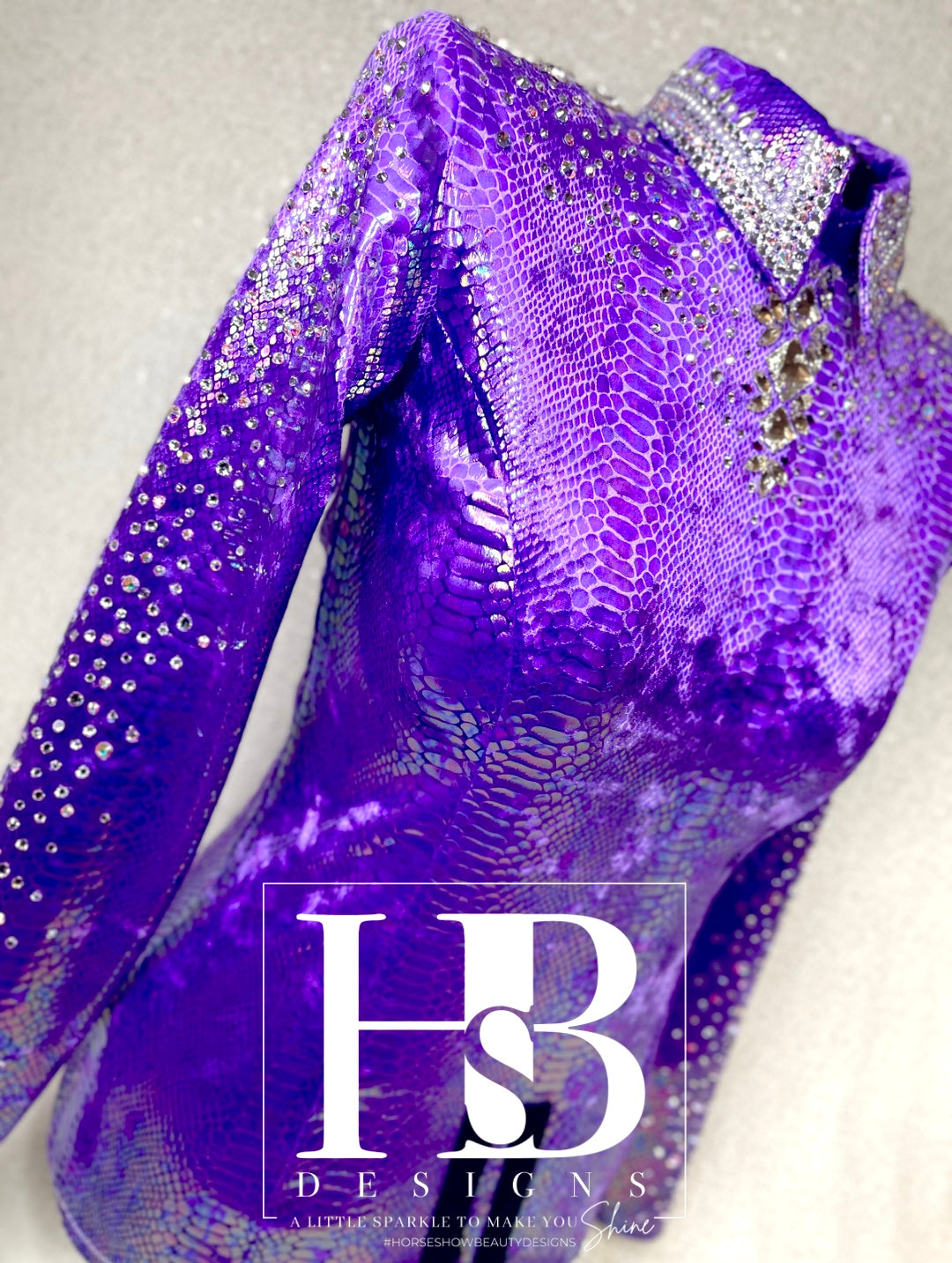 Purple Snakeskin Back Zip Day Shirt