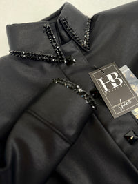 SIMPLY Matte Black Melted Metals Stretch Day Shirt 1360