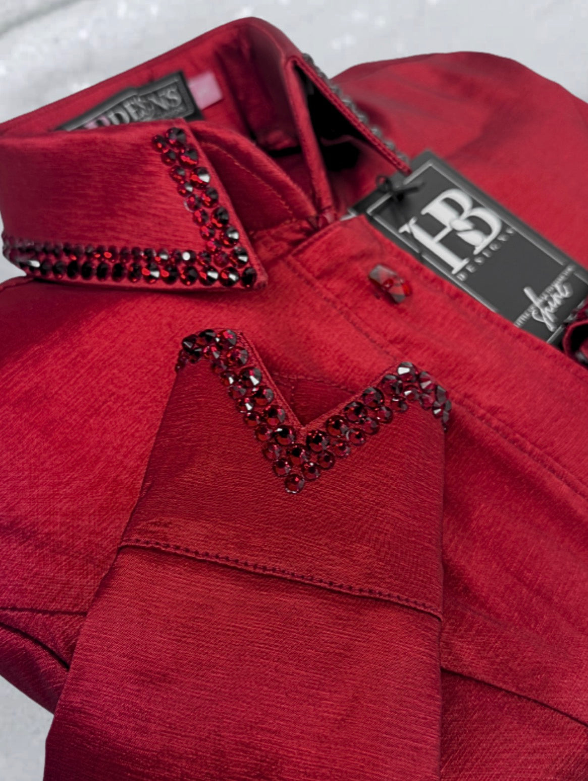 SIMPLY Classic Red Stretch Taffeta Day Shirt 1120