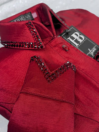 SIMPLY Classic Red Stretch Taffeta Day Shirt 1120