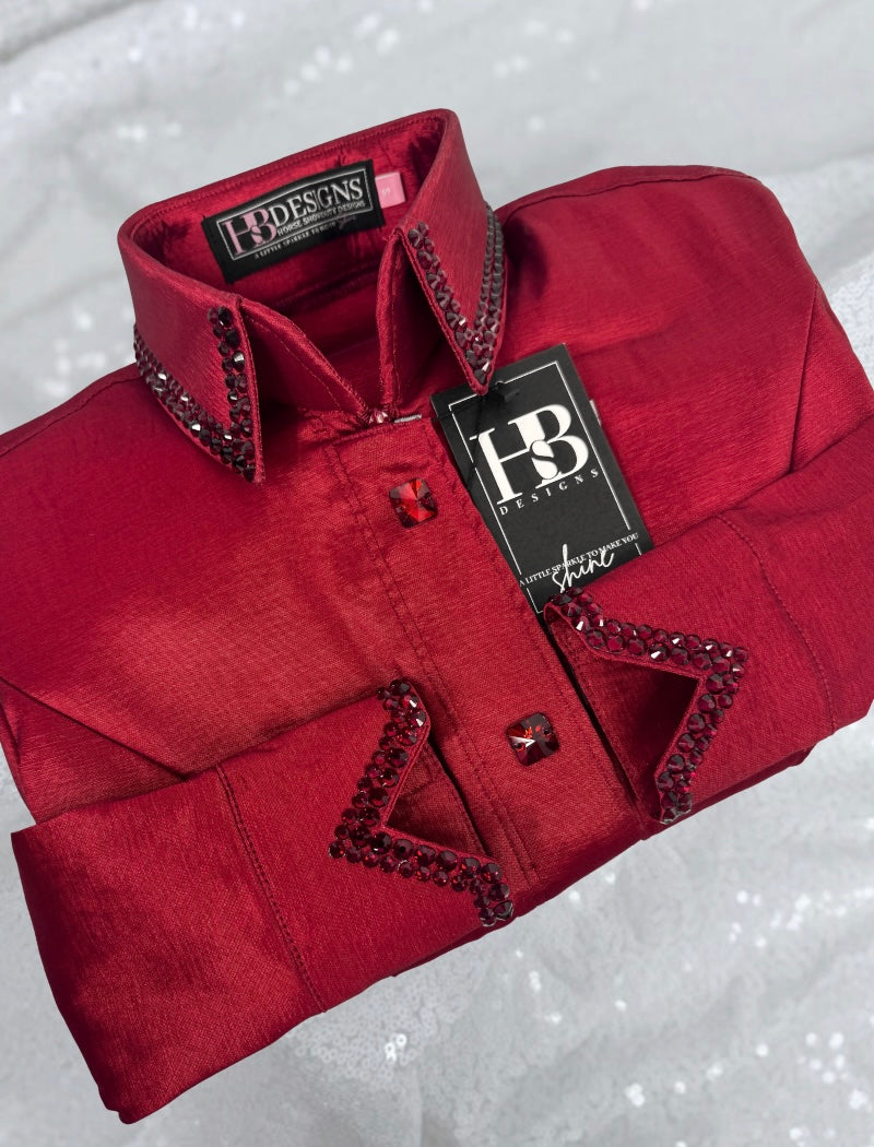 SIMPLY Classic Red Stretch Taffeta Day Shirt 1120