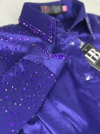 SIMPLY+ Royal Purple Stretch Taffeta Day Shirt 1418