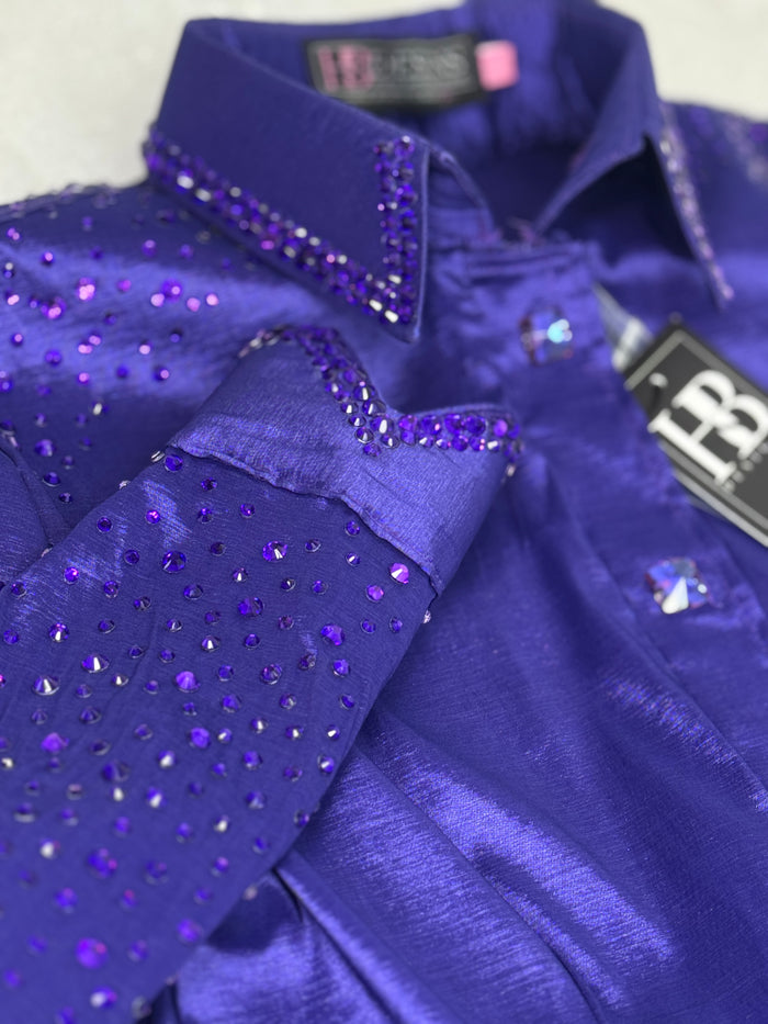 SIMPLY+ Royal Purple Stretch Taffeta Day Shirt 1418