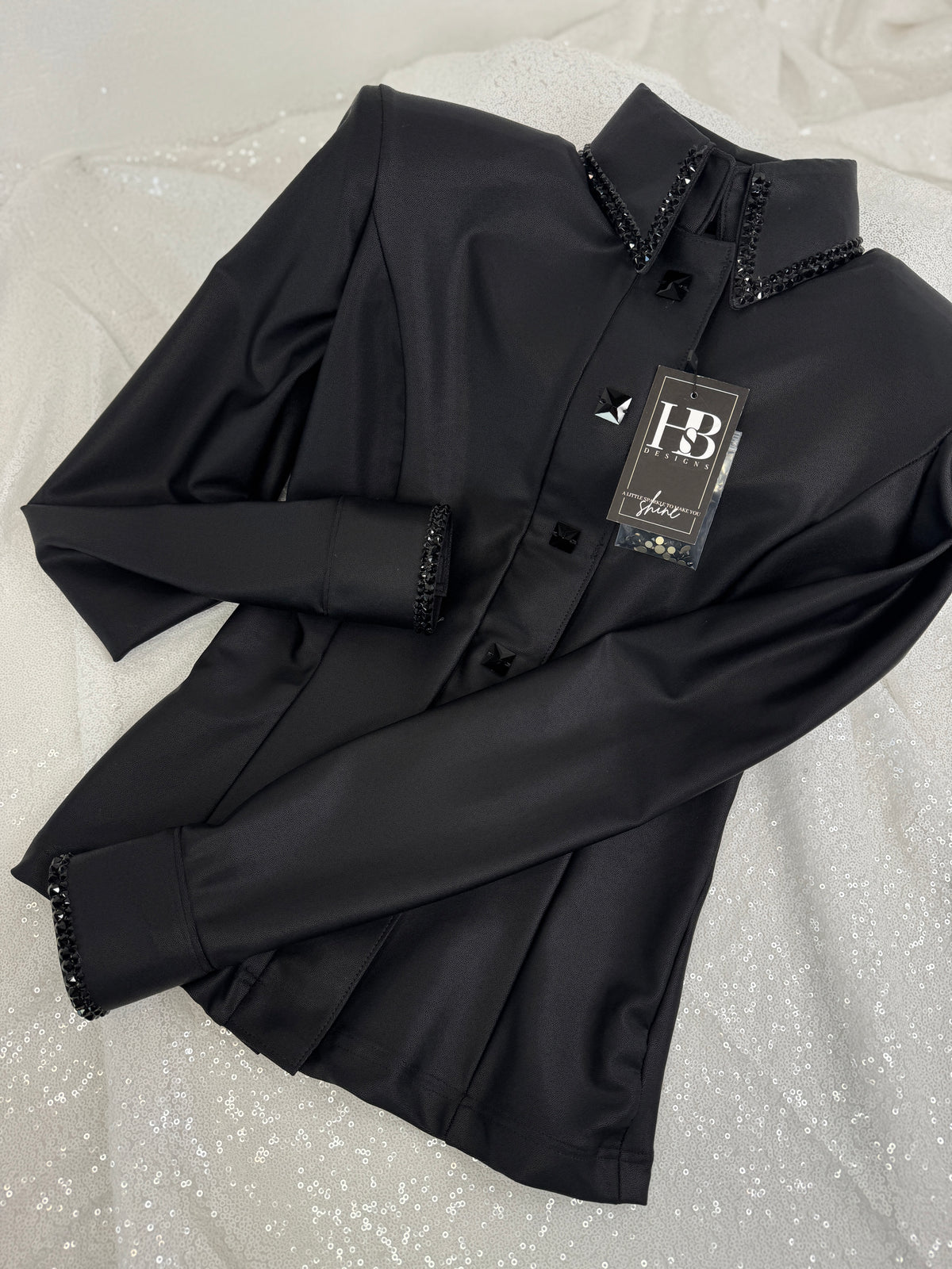 SIMPLY Matte Black Melted Metals Stretch Day Shirt 1360