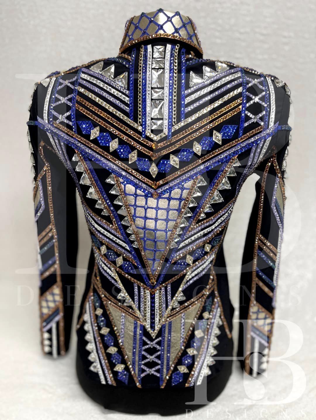 Showmanship jacket, full-back view, HSBD brand watermark retained