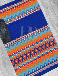 EMILY 1.0 Royal Blue, Sky Blue/Turquoise, Orange and Yellow Premium Pad 1075