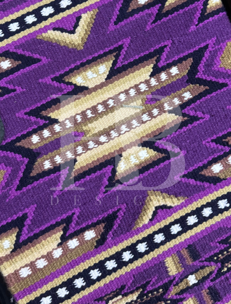 DIXIE 1.0 Navy BASE, Dusty Purple, Orchid, Camel, Chocolate Brown, Tan and White Premium Ranch Pad 1276