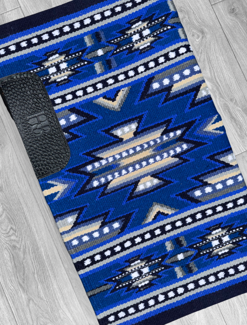 DIXIE 1.0 Royal Blue, Navy, Grey, Cream and White Premium Ranch Pad 1277