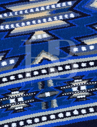 DIXIE 1.0 Royal Blue, Navy, Grey, Cream and White Premium Ranch Pad 1277