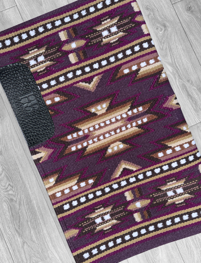 DIXIE 1.0 Aubergine, Plum, Mauve, Rust, Chocolate Brown, Camel Tan and White Premium Ranch Pad 1278