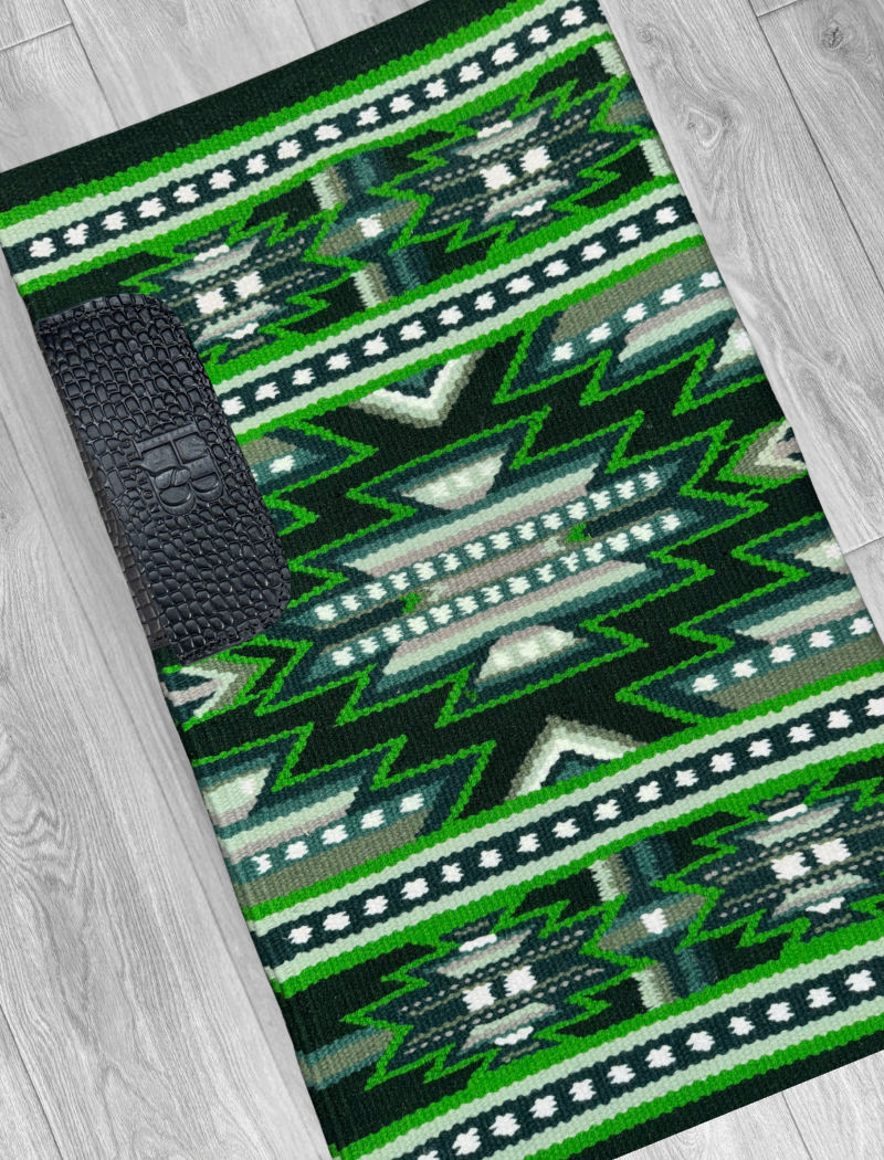 DIXIE 1.0 Emerald, Kelly Green, Sage, Taupe, Grey and White Premium Ranch Pad 1280