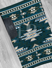 DIXIE 1.0 Deep Sea Blue, Green, Cream, Grey and White Premium Ranch Pad 1281