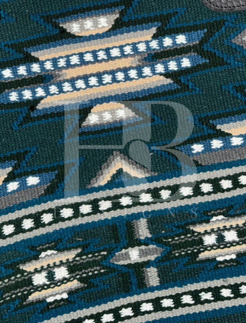 DIXIE 1.0 Deep Sea Blue, Green, Cream, Grey and White Premium Ranch Pad 1281