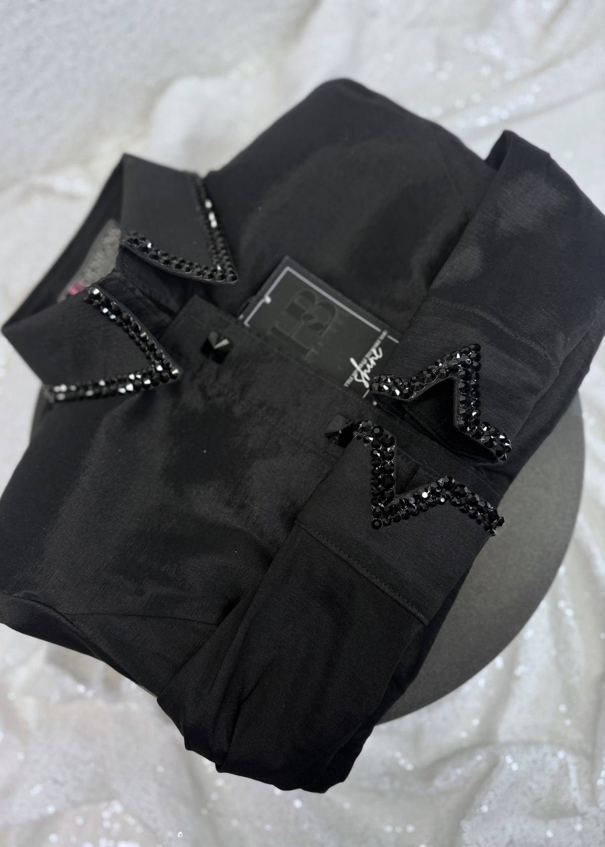 SIMPLY Black Stretch Taffeta Day Shirt