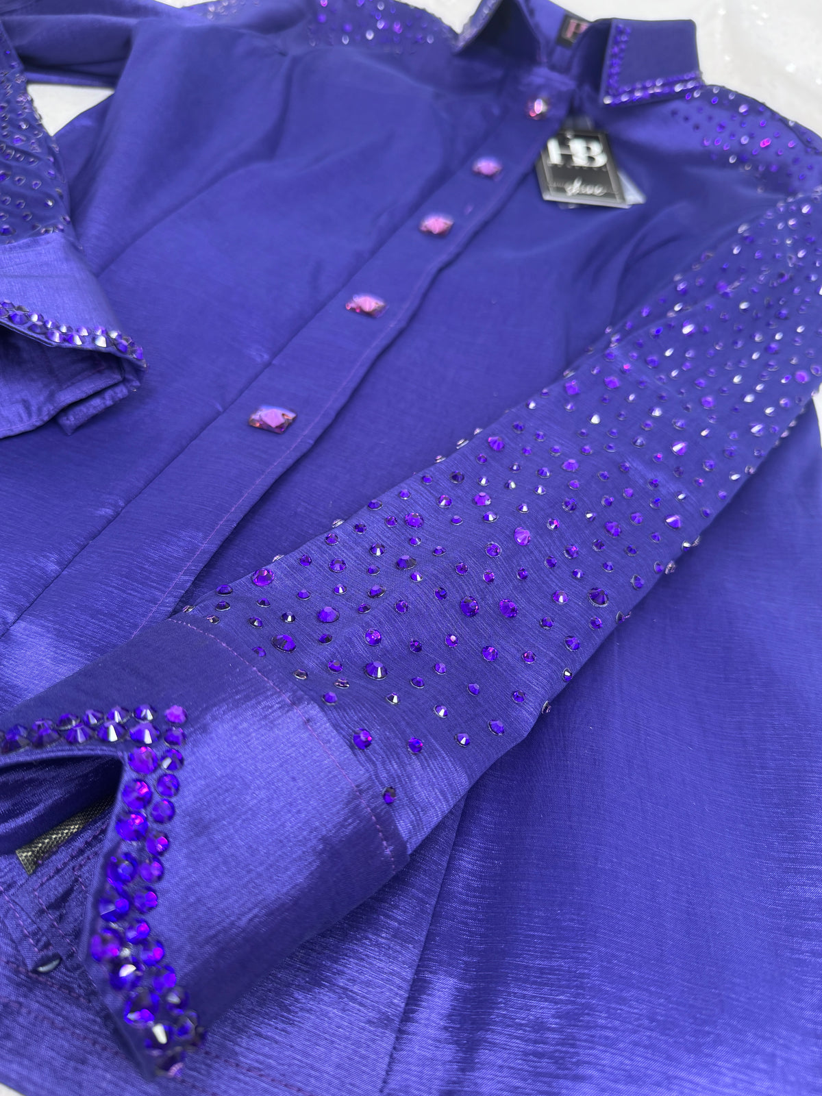 SIMPLY+ Royal Purple Stretch Taffeta Day Shirt 1418