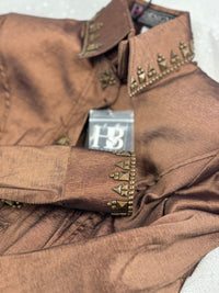 SIMPLY SOUTHWESTERN Bronze Stretch Taffeta Day Shirt 1051