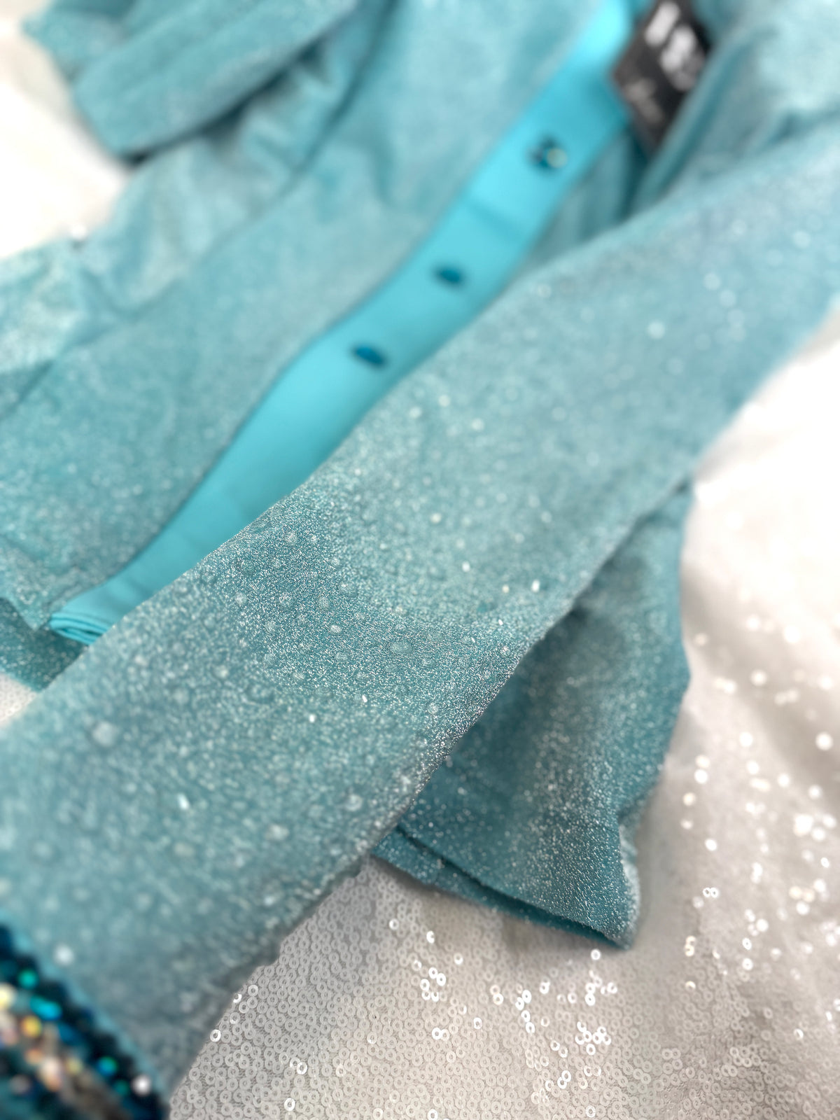 GLITZY+ Aqua Sparkle Spandex Stretch Day Shirt