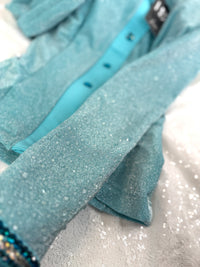 GLITZY+ Aqua Sparkle Spandex Stretch Day Shirt