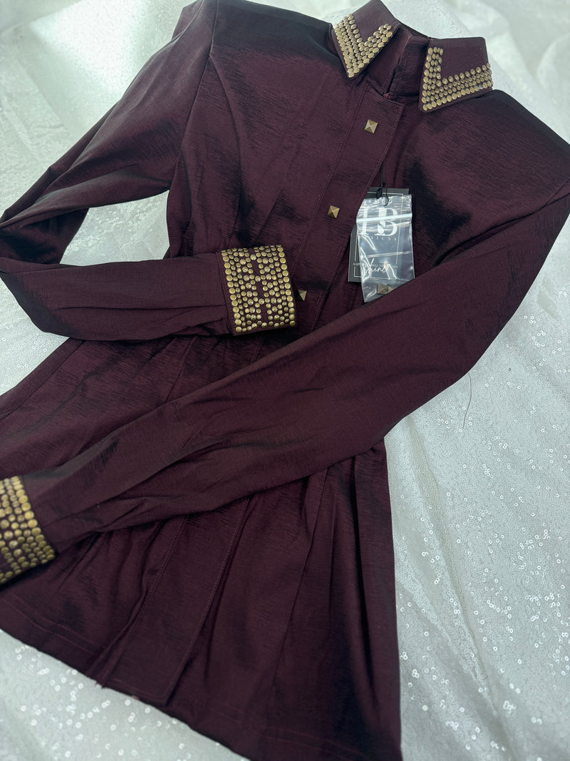*FLASH SALE* SOUTHWESTERN Garnet Stretch Taffeta Day Shirt 1014