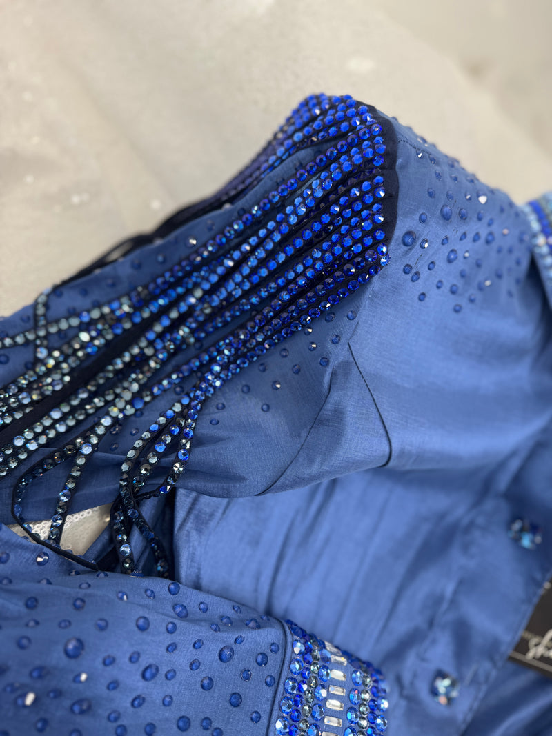 GLITZY+ Indigo w/ Navy & Denim Stretch Taffeta Day Shirt