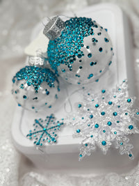 Turquoise 4 Piece Ornament Set