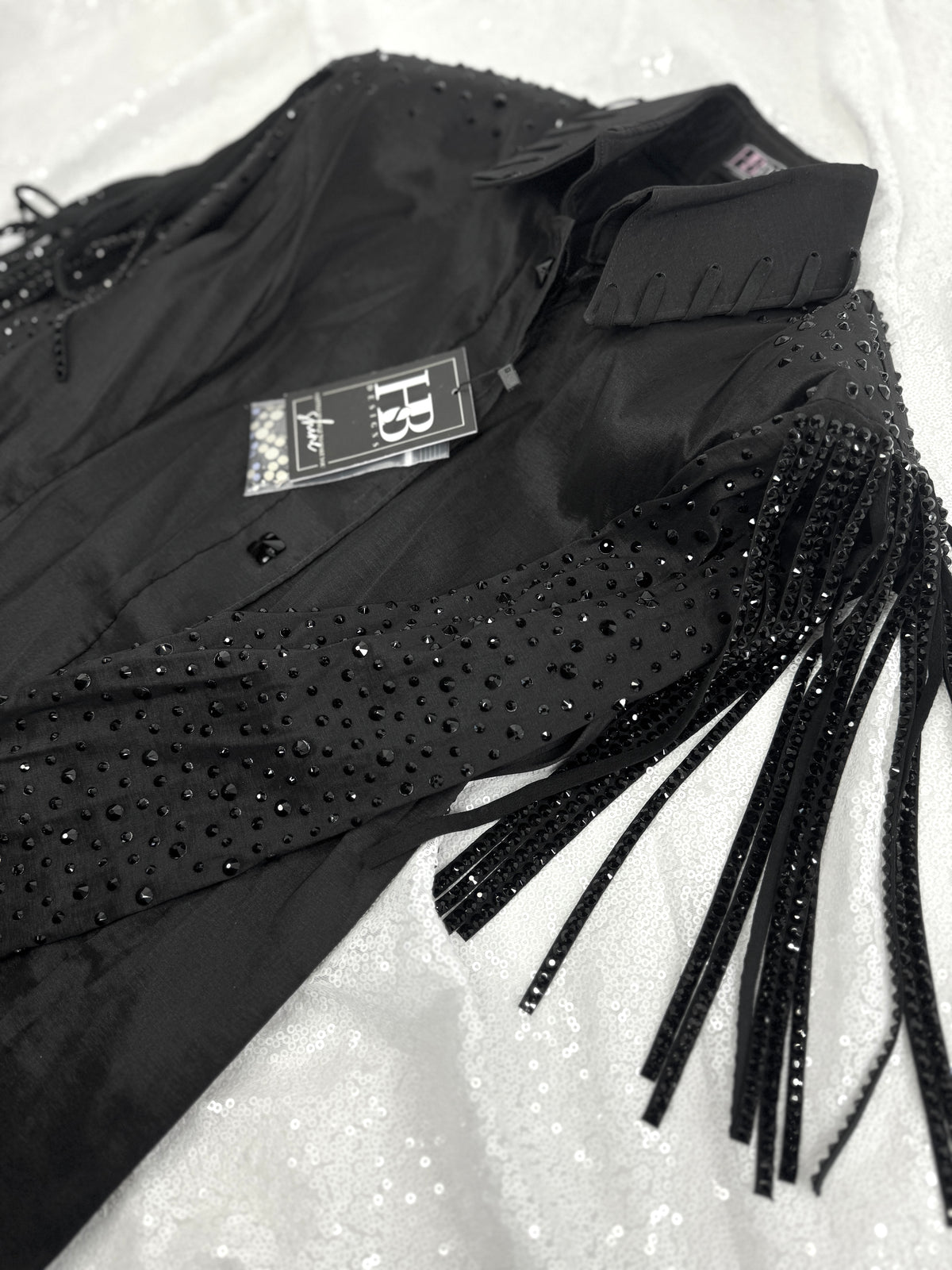 SIMPLY+ Black w/ Whipstitch Stretch Taffeta Day Shirt