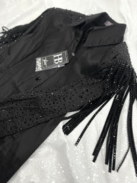 SIMPLY+ Black w/ Whipstitch Stretch Taffeta Day Shirt