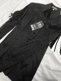 SIMPLY+ Black w/ Whipstitch Stretch Taffeta Day Shirt