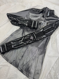 GLAM Gunmetal Grey w/ Black Stretch Taffeta Day Shirt