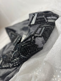 GLAM Gunmetal Grey w/ Black Stretch Taffeta Day Shirt