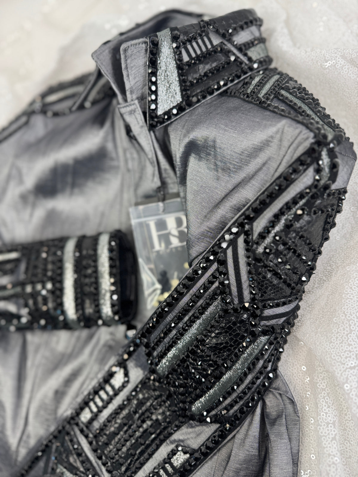 GLAM Gunmetal Grey w/ Black Stretch Taffeta Day Shirt