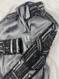 GLAM Gunmetal Grey w/ Black Stretch Taffeta Day Shirt