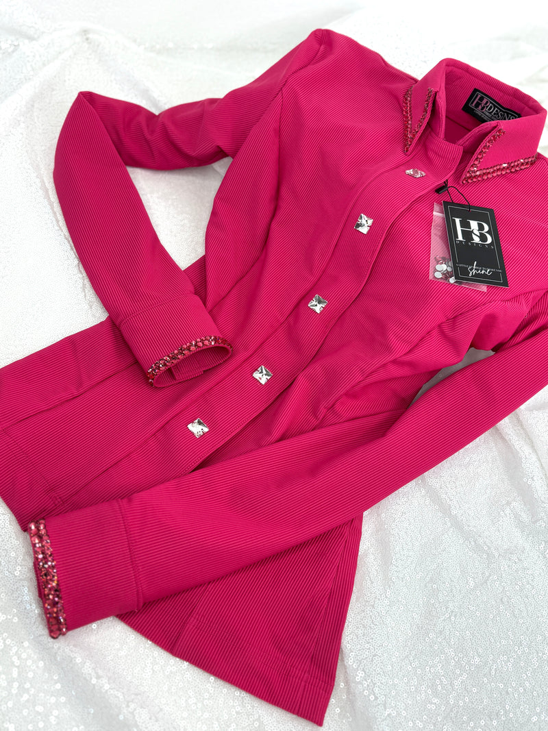 SIMPLY Dragonfruit Ribbed Spandex Day Shirt 1374