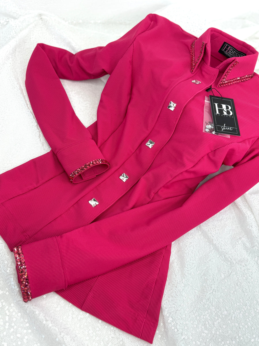 SIMPLY Dragonfruit Ribbed Spandex Day Shirt 1374