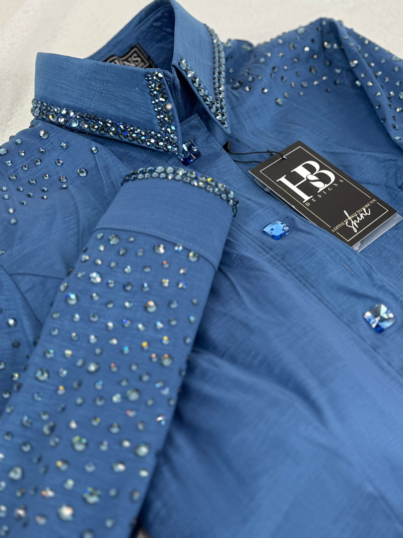 SIMPLY+ Denim Stretch Taffeta Day Shirt 1364