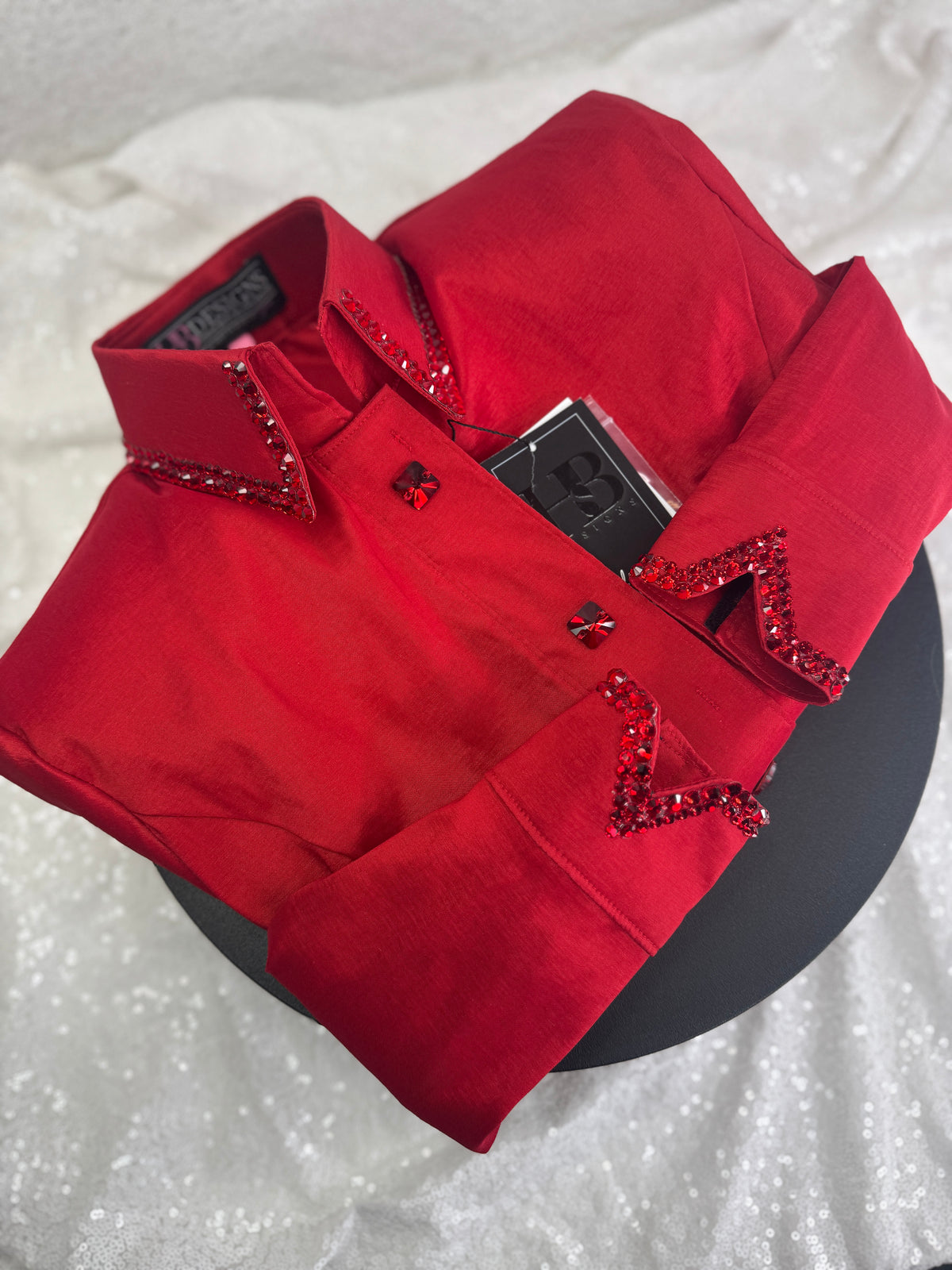 SIMPLY Classic Red Stretch Taffeta Day Shirt