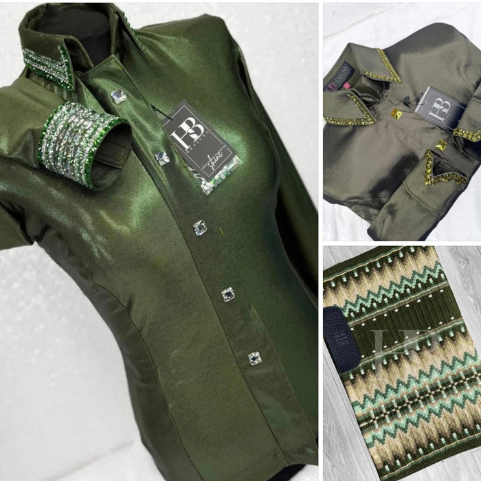 OLIVE GREEN BUNDLE / GLITZY SIMPLY PAD